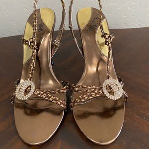 Gold and Bronze heels